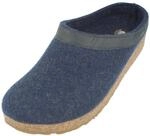 HAFLINGER Grizzly Torben Filzclog Hausschuh aus reinem Wollfilz Jeans, Gr. 49
