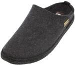 HAFLINGER Flair Soft Filzpantoffeln aus Wollfilz Hausschuh Dunkelgrau (Graphit 77),