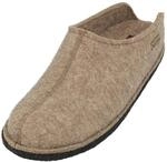 HAFLINGER Flair Smily Filzpantoffeln aus Wollfilz Hausschuh Torf, Gr. 36
