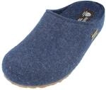 HAFLINGER Grizzly Michl Filzpantoffel Hausschuh mit Gummisohle Jeans, Gr. 36