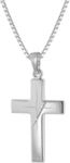 trendor Silber Herren-Halskette mit Kreuz-Anh&auml;nger Kreuz Kette Herren Silber 925,
