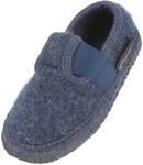 HAFLINGER Slipper Joschi Filzpantoffel Kinder Hausschuh Gummiband Jeans, Gr. 23
