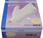 FRANZ MENSCH Hygostar Latexhandschuhe Grip | puderfrei, wei&szlig;, Gr&ouml;&szlig;e 8/M, 24...