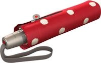 Knirps Taschenschirm Mini Fiber T2 duomatic Auf-Zu-Automatik - dot Art red, 95cm