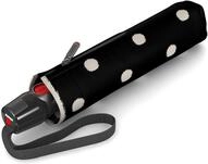 Knirps T.200 Taschenschirm Duomatic DOT ART Schwarz - inkl. Futteral im Schirmdesign