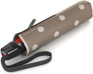 Knirps T.200 Taschenschirm Duomatic DOT Art Taupe - Windkanal getestet - stabil,