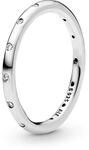 PANDORA Damen-Ring Tr&ouml;pfchen 925 Silber Zirkonia wei&szlig; Gr. 58 (18.5) - 190945CZ-58