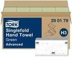 Tork Zickzack-Handt&uuml;cher gr&uuml;n, Advanced Qualit&auml;t, 2-lagig, hohe Saugf&auml;higkeit,