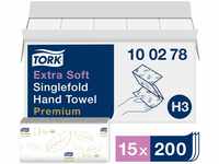 Tork extra weiche Zickzack Papierhandtücher Premium 100278 - H3 Falthandtücher für