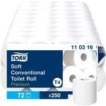 Tork 110316 extra weiches Kleinrollen Toilettenpapier (72 Rollen &aacute; 250 Blatt),
