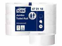 Tork Jumbo Toilettenpapier Weiß T1, Advanced, 2‑lagig, 6 × 380 m, 472118