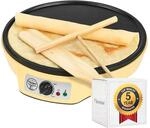 Bestron Cr&ecirc;pes Maker im Retro Design, f&uuml;r Crepes mit &Oslash; 30 cm, inkl. Teigverteiler