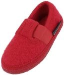 HAFLINGER Joschi Flache Hausschuhe Unisex-Erwachsene, Rot (Rubin 11), 24 EU