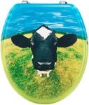 Cornat WC-Sitz "Muh Kuh" - Ansprechendes Design - Hochwertiger Holzkern -