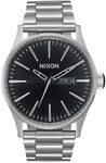 Nixon Armbanduhr Sentry Edelstahl Black Sunray