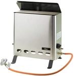 DEMA Gasheizer Gew&auml;chshausheizer Edelstahl 4,2 kW &ndash; Heizung mit Zubeh&ouml;r f&uuml;r