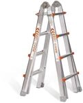WAK&Uuml; Teleskopleiter 4x4 Sprossen Art.-Nr. 101 - Aluminium Leiter Made in Germany -