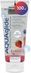 JOYDIVISION AQUAglide Erdbeer Gleitgel 100 ml, Veganes Gleitmittel, Auf Wasserbasis