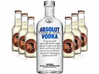 Moscow Mule Set - Absolut Vodka 70cl (40% Vol) + 6x Thomas Henry Spicy Ginger...