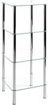 HAKU Regal Chrom, Metall, Sicherheitsglas - Ma&szlig;e: B 39 x H 107x T 39 cm, Style: