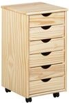 Inter Link &ndash; Rollcontainer &ndash; Rollcontainer mit 6 Schubladen &ndash; B&uuml;rocontainer -