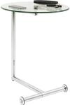 Kare Design Beistelltisch Easy Living, Chrom, Rund, 46cm Durchmesser, rollbar,