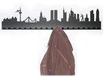 Radius St&auml;dtegarderoben - Skyline Wandgarderobe aus pulverbeschichtetem Stahl...