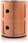 Kartell Componibili, 2 Elements, Kupfer, Runde Basis