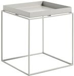 HAY Tray Table Beistelltisch viereckig warmgrau pulverbeschichtetes Stahlgestell,