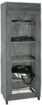 HAKU Stoffschrank alu, grau, schwarz, Kunststoff, Metall, Vliesstoff - Ma&szlig;e: B 60 cm