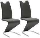 Robas Lund Esszimmerst&uuml;hle 2er Set Schwingstuhl Schwarz, Esszimmerstuhl Stuhl Amado,