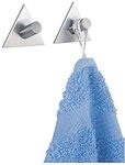 WENKO Wandhaken Triangolo Edelstahl 2er Set - 2er Set, selbstklebend, Edelstahl