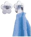 WENKO Wandhaken Fiore Edelstahl matt 2er Set - 2er Set, selbstklebend, Edelstahl