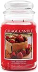 Village Candle Duftkerze im Glas gro&szlig; 17 x 10 cmm, 1219 g Fresh Strawberries