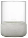 blomus Windlicht -Calma- | Kerzenhalter aus hochwertigem Beton und Glas | Farbe Light