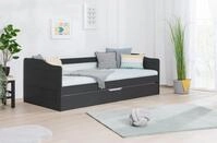 TiCAA Einzelbett Sofabett Funktionsbett, Melinda mit Zusatzbett f&uuml;r...