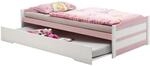IDIMEX Ausziehbett Lorena wei&szlig;/rosa 90x200 cm Bett mit Stauraum Tagesbett