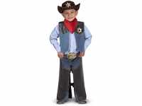 Melissa & Doug 14273 Cowboy-Rollenspiel-Kostüm-Set | Cowboyhut Kostüm 