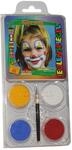 Eulenspiegel 204146 - Schmink-Set Clown, f&uuml;r ca. 40 Masken, Schminkfarben, Karneval,