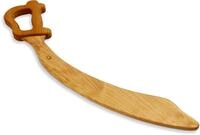 BestSaller 1121 Piratens&auml;bel aus Holz, 56cm lang, Natur ge&ouml;lt (1 St&uuml;ck)