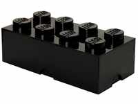 LEGO Aufbewahrungsstein, 8 Noppen, Stapelbare Aufbewahrungsbox, 12 l, schwarz