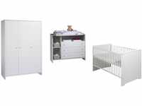 Schardt Kinderzimmer Eco Stripe bestehend aus Kombi-Kinderbett 70x140 cm (inklusive