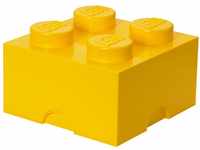 LEGO Aufbewahrungsstein, 4 Noppen, Stapelbare Aufbewahrungsbox, 5,7 l, gelb