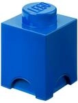 LEGO Aufbewahrungsstein, 1 Noppe, Stapelbare Aufbewahrungsbox, 1,2 l, blau, 12,5 x