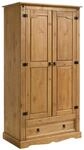 IDIMEX Garderobenschrank Dielenschrank Kleiderschrank, Kiefer massiv, 2-t&uuml;rig,