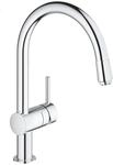 Grohe Minta K&uuml;chenarmatur mit einem Schwenkbereich von 360Degree, C-Auslauf chrom