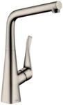 hansgrohe Metris Einhebel-K&uuml;chenarmatur, Komfort-H&ouml;he 320mm mit Schwenkauslauf,