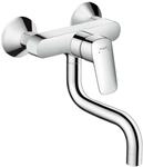hansgrohe Logis Einhebel-K&uuml;chenarmatur, Wandmontage, Chrom