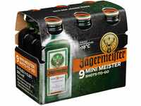Jägermeister – 9 x 0,02 l Mini Meister Shots Premium Kräuterlikör 35% Vol. –