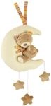 Fehn Spieluhr Baby Einschlafhilfe Teddy im Mond - Kuscheltier mit sanfter